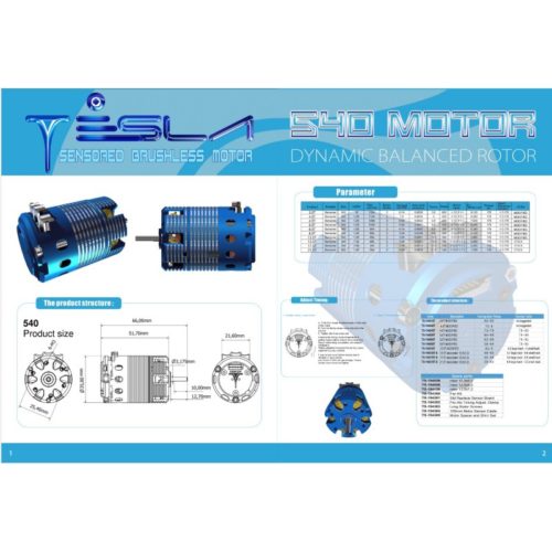 Tesla Brushless Motors - 540 sensored - 13.5T STOCK - immagine 3