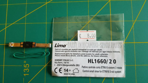 Lima - Hornby Pattino Centrale corto ETR 610 sistemi 3 rotaie cod: HL1660/ 2 0