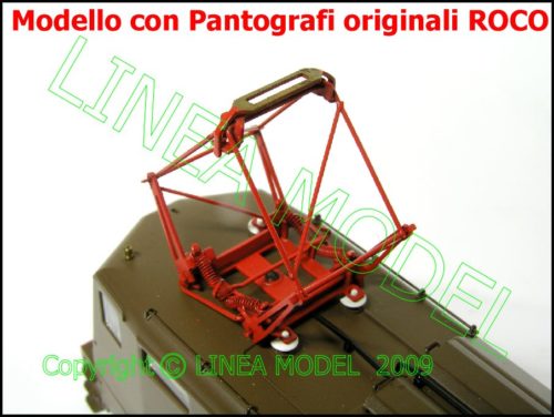 LINEAMODEL - 2pz PANTOGRAFO FS 42 con strisciante PIATTO + 8 isolatori e viti - immagine 2