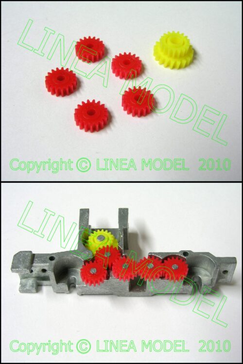 SET COMPLETO ROCO di 6 pezzi ingranaggi adatti per tutti i carrelli E 636/645