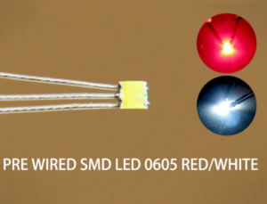 LED SMD 0605 CABLATO - BICOLORE LUCI ROSSO / BIANCO FREDDO - CON RESISTENZA