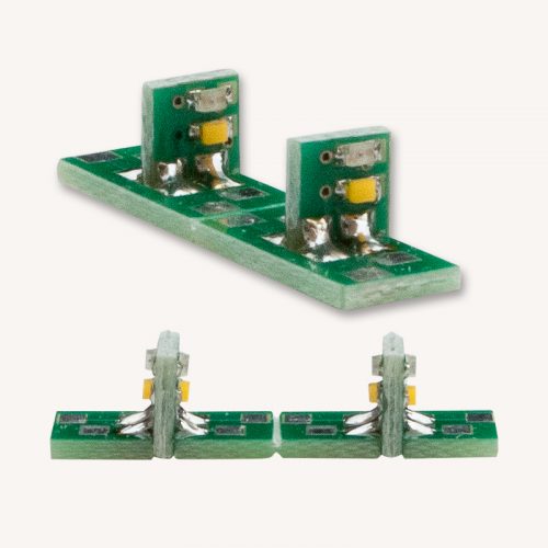 Kit PCB LED 0603 rosso/bianco caldo per Lima D445 e simili, anodo comune - immagine 3