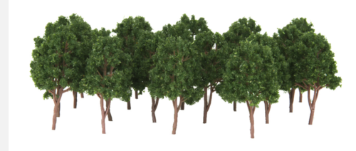 Alberi 10 pz - Altezza 6cm  - H0