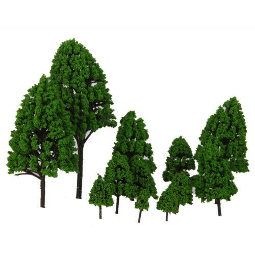 Alberi H0 - 10pz Varie Altezze per diorami.