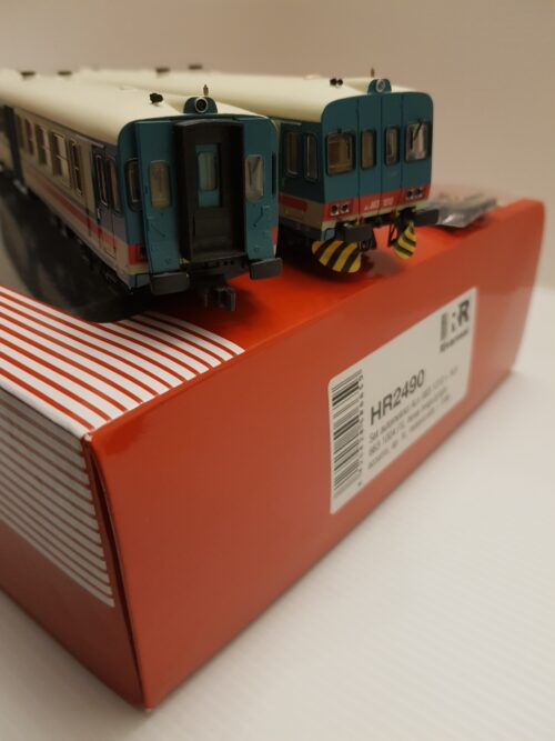 RIVAROSSI HR2490 - H0 1:87 - Set automotrici Diesel FS ALn 663 livrea blu bianco origine - immagine 3