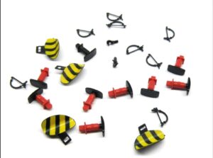 Rivarossi Cod. LM 663/08 - Aggiuntivi Aln 663 / Aln 668 ( RESPINGENTI TUTTI NERI )