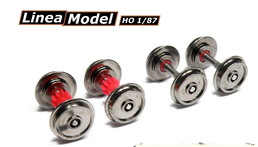 Lineamodel LM 663/14 Set 4 Assali Ruote RP 25 senza anelli di aderenza per Aln 668/663 Lima RR HR