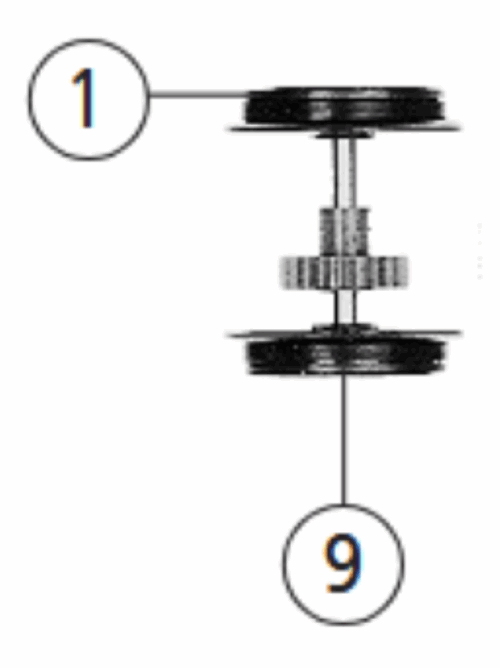 Fleischmann codice Ricambio 53716700 Assali + ingranaggio + 2 gommini di aderenza 1PZ scala N 1/160